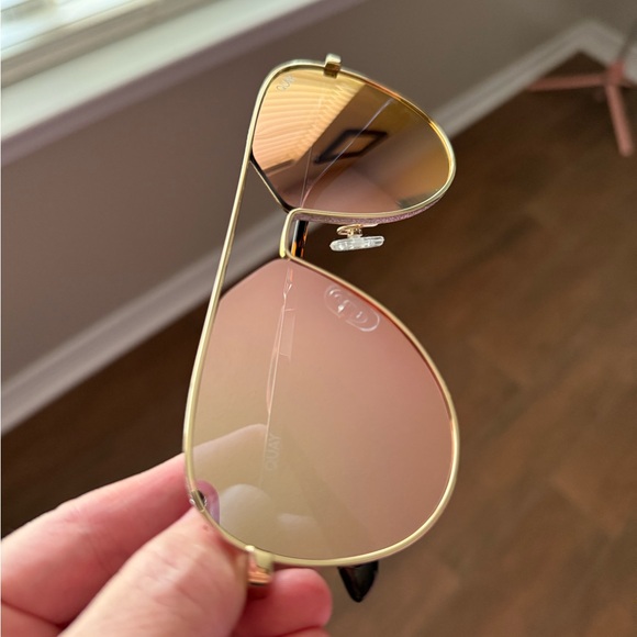 Quay Australia Rose Gold Aviator Sunglasses - Picture 8 of 9